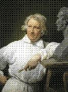 Horace Vernet Bertel Thorvaldsen avec le buste dHorace Vernet oil painting on canvas